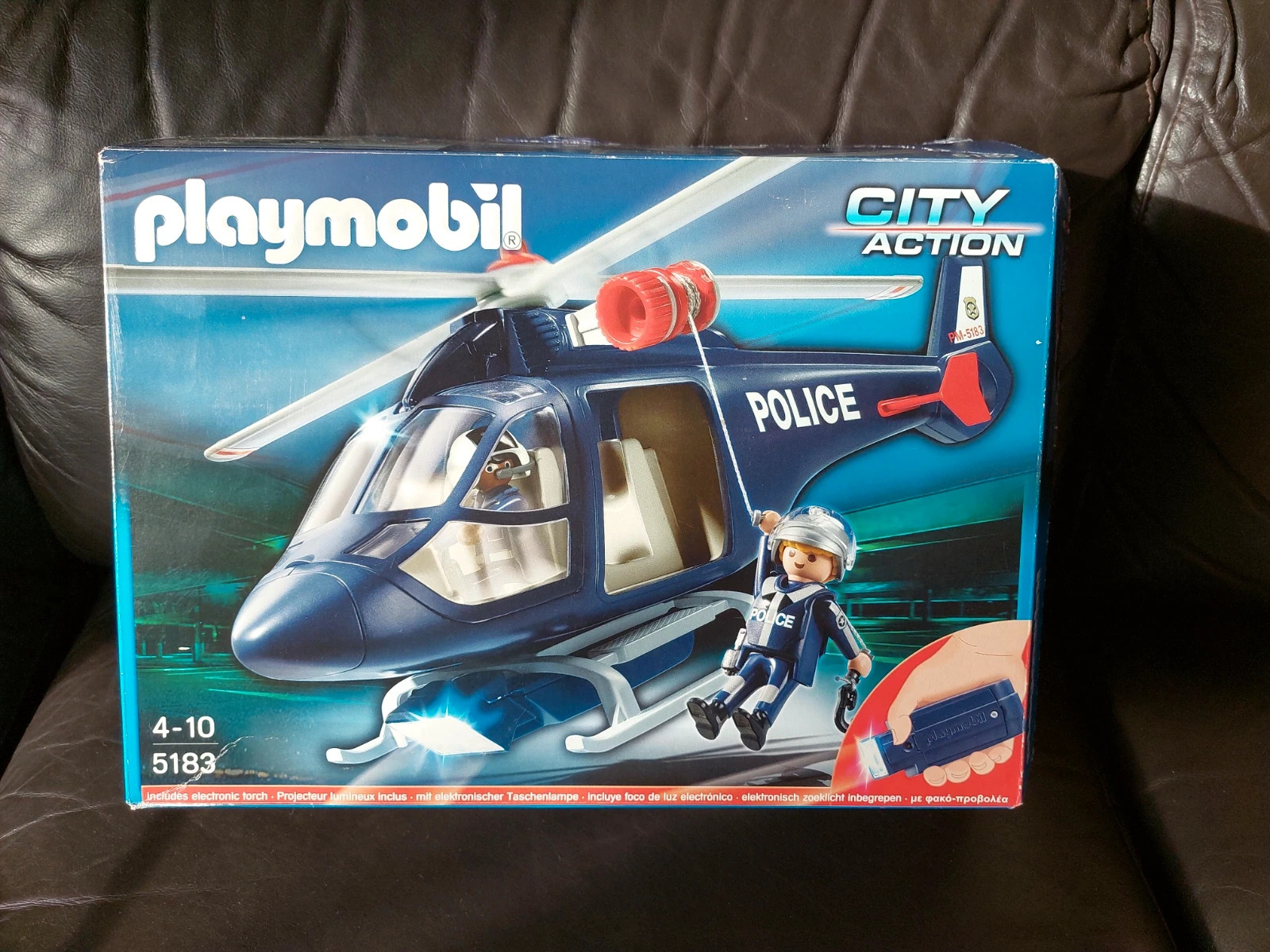 Playmobil 5183 - Hélicoptère de police avec projecteur Playmobil