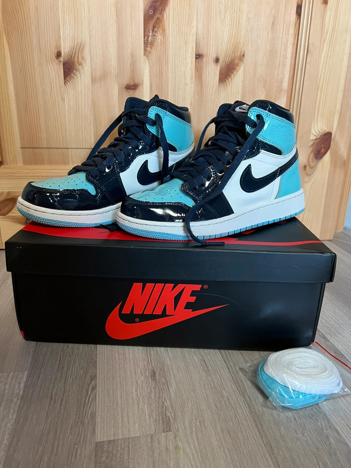 Air jordan 1 retro high cool blue on sale